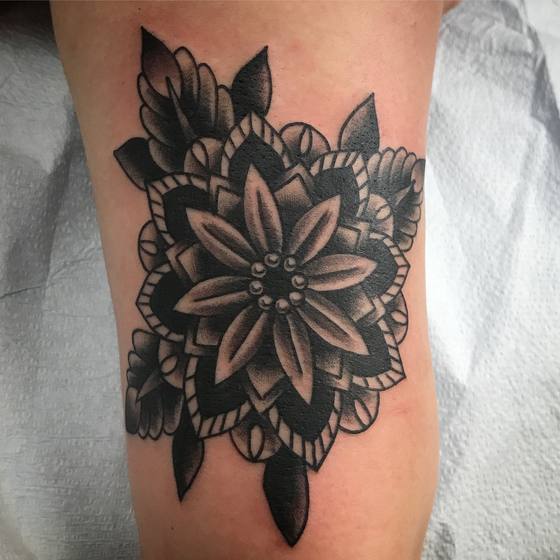 Black & Gray tattoo work by Chris Tate