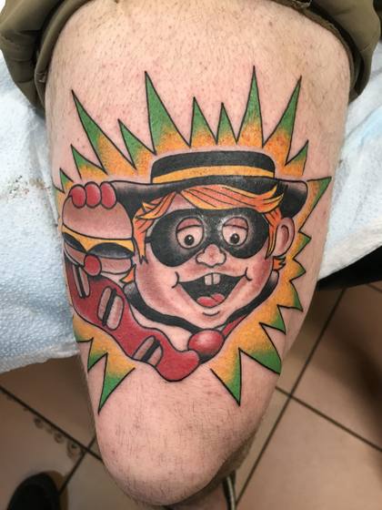 Color tattoo work by Chris Tate