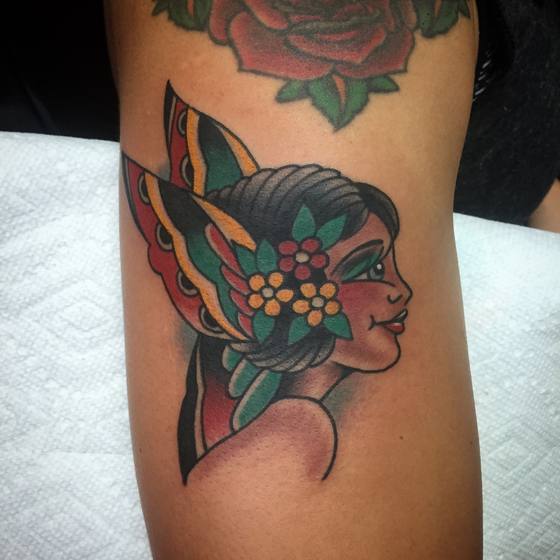Color tattoo work by Chris Tate