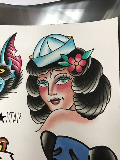 Flash tattoo work by Chris Tate