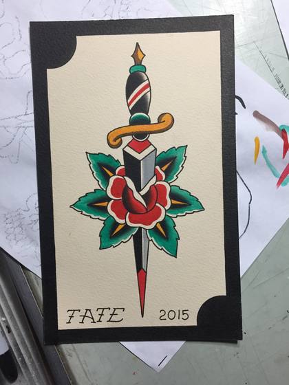 Flash tattoo work by Chris Tate